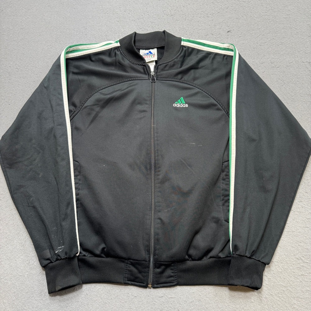 Adidas Originals Track Jacket Mens Small Black 3-Stripe Athletic Gym Vintage 90s